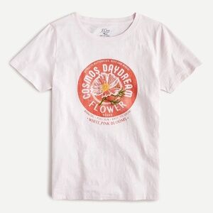 NWT J.CREW Vintage Cotton “Cosmo Daydream” Flower T-shirt Tee Pink S
